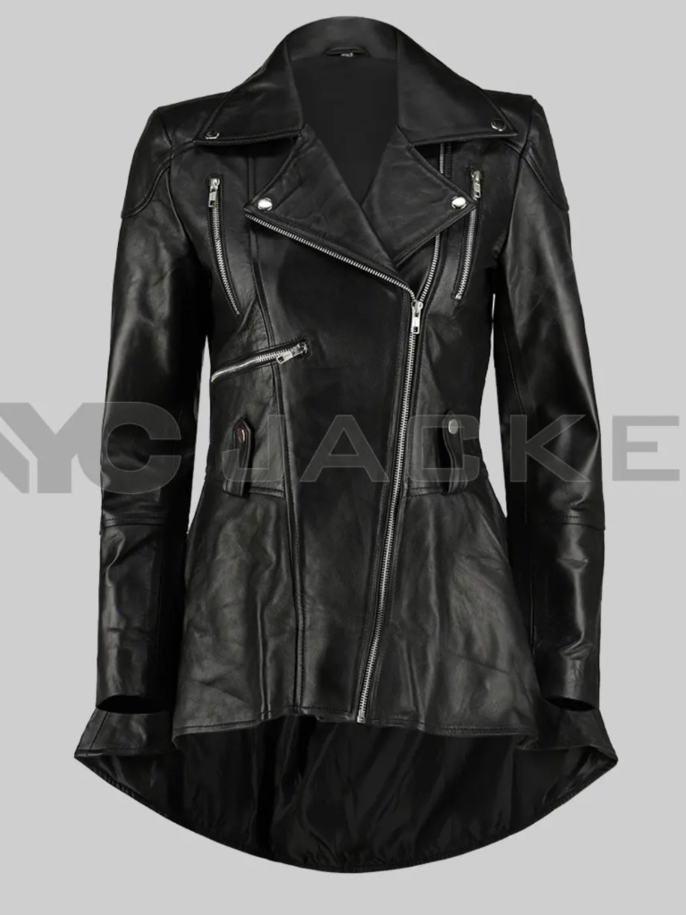 NWOT Leather Moto Peplum Jacket (The Umbrella Academy Allison Black Jacket) S